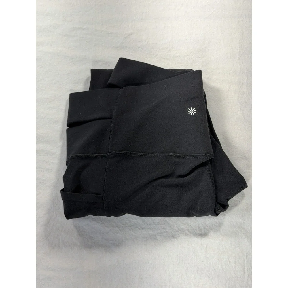Athleta Salutation Stash Wrap Tight Black Women XL Preowned